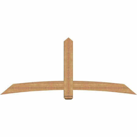 Ekena Millwork Bellingham Timber Gable Bracket, Western Red Cedar, 84"W x 35"H x 5 1/2"D x 5 1/2"F, 10/12 Pitch GBW084X35X0606BEL00SWR